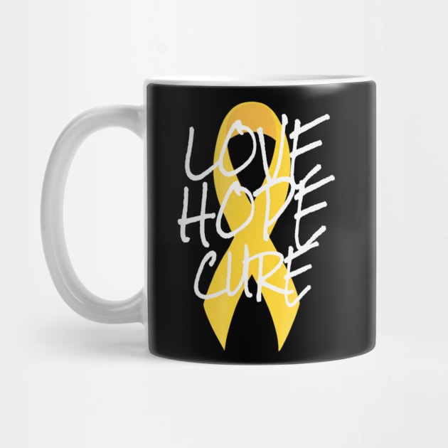 Love Hope Cure Sarcoma T shirt Sarcoma Cancer by LaurieAndrew